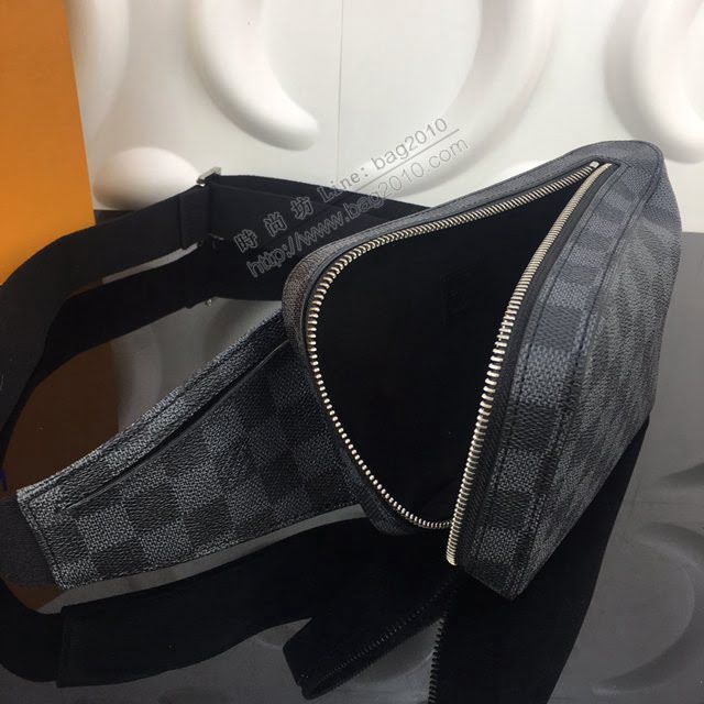 lv新款包包 路易威登GERONIMOS腰包/肩包 男女適用 lv男女斜跨腰包 N51994黑格  ydh3945